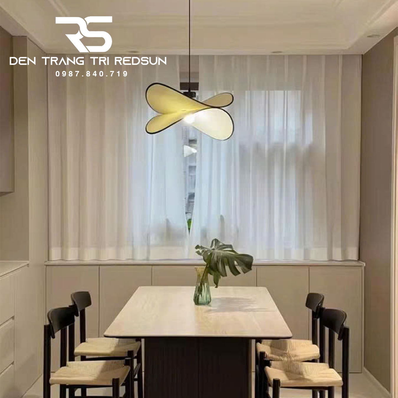 Đèn Thả Hiện Đại Phong Cách Nhật Bản Wabi-sabi Chất Liệu Vải CDT-T068