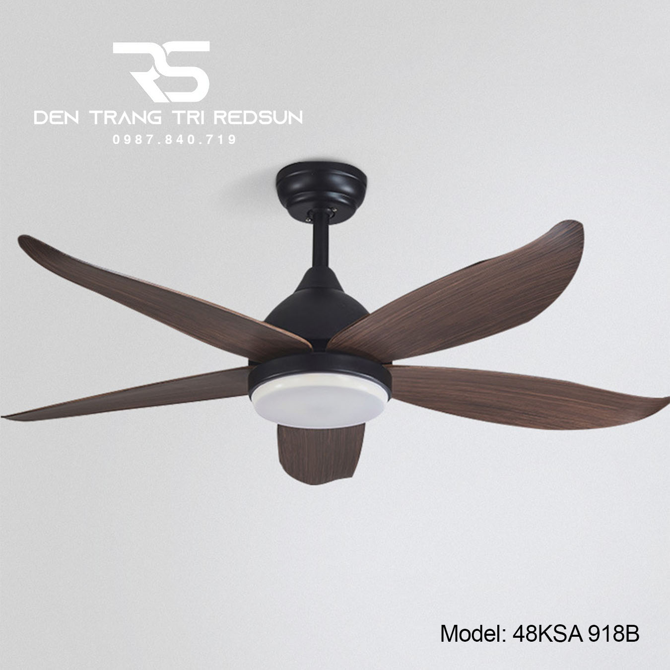 Quạt Trần Đèn Trang Trí Phòng Khách, Phòng Ngủ - 48KSA 918B