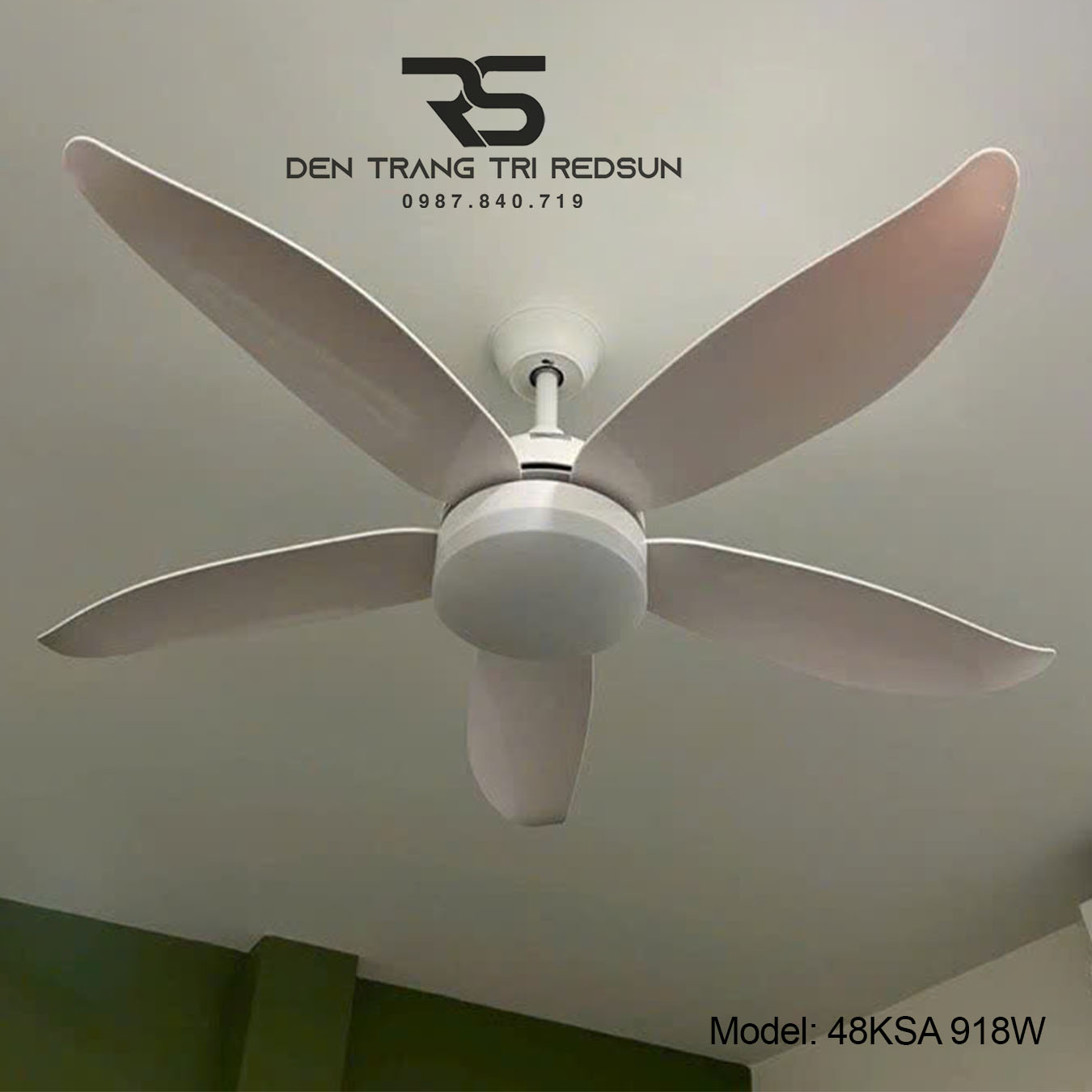 Quạt Trần Đèn Trang Trí Phòng Khách, Phòng Ngủ - 48KSA 918W