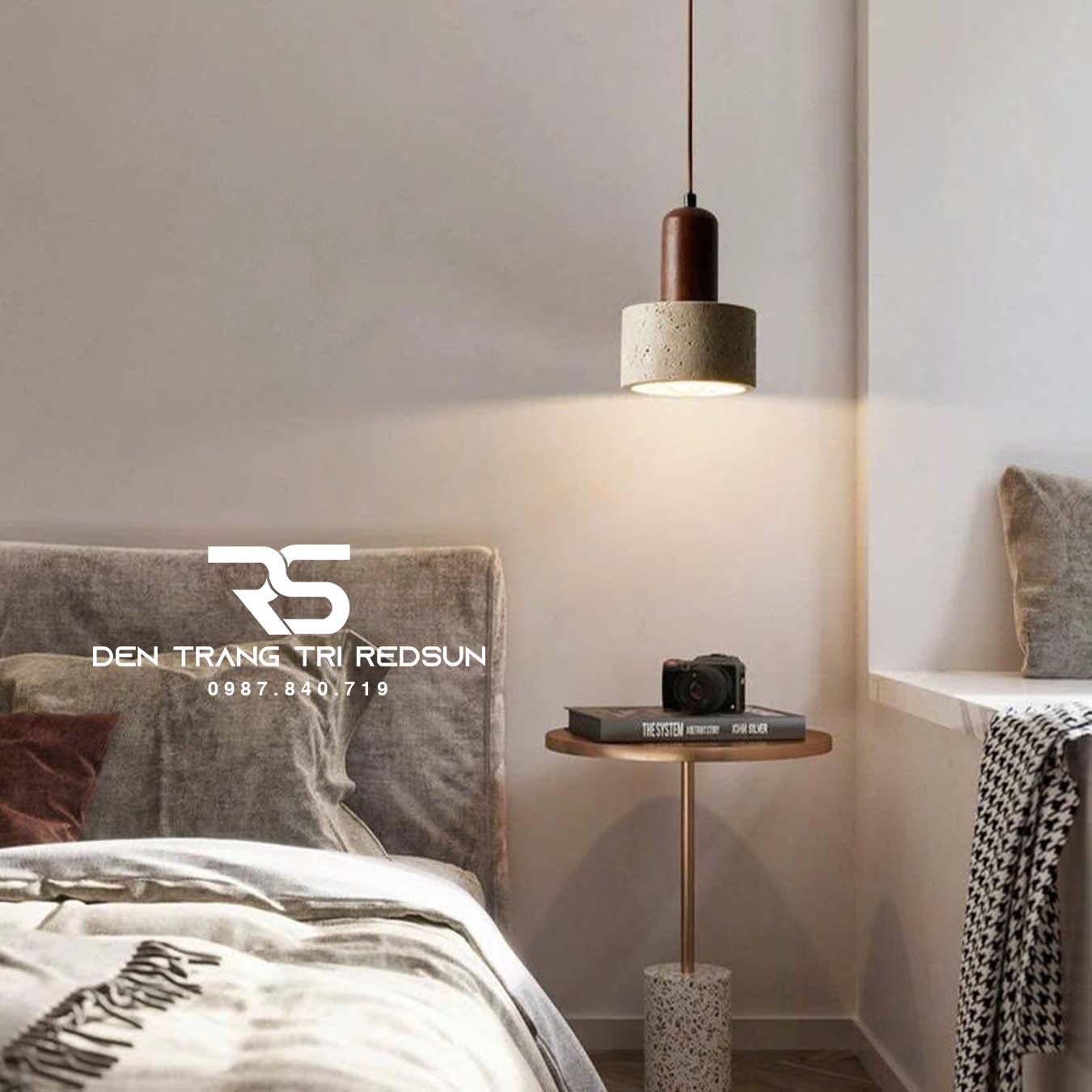 Đèn Thả Bàn Ăn, Bàn Đảo, Phòng Ngủ Hiện Đại Phong Cách Nhật Bản Wabi-sabi CDT-T087