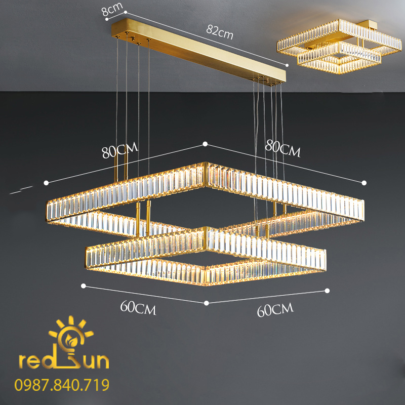 Đèn Thả Pha Lê Phòng Khách, Phòng Ngủ, Bàn Ăn Hiện Đại TPL047