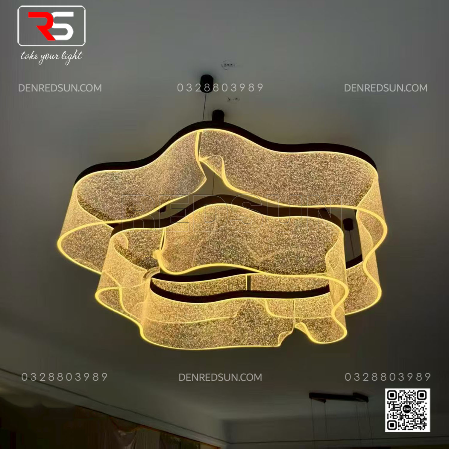 Đèn Thả Dải Lụa Dáng Xoắn Cao Cấp Lắp Phòng Khách, Phòng Ăn, Khách Sạn Phong Cách Bắc Âu Hiện Đại MA05988PB-002