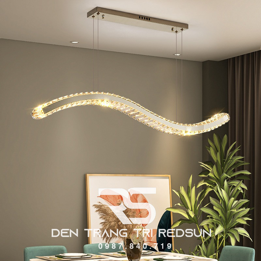 Đèn Thả Pha Lê Bàn Ăn, Bàn Đảo Hiện Đại TPL039