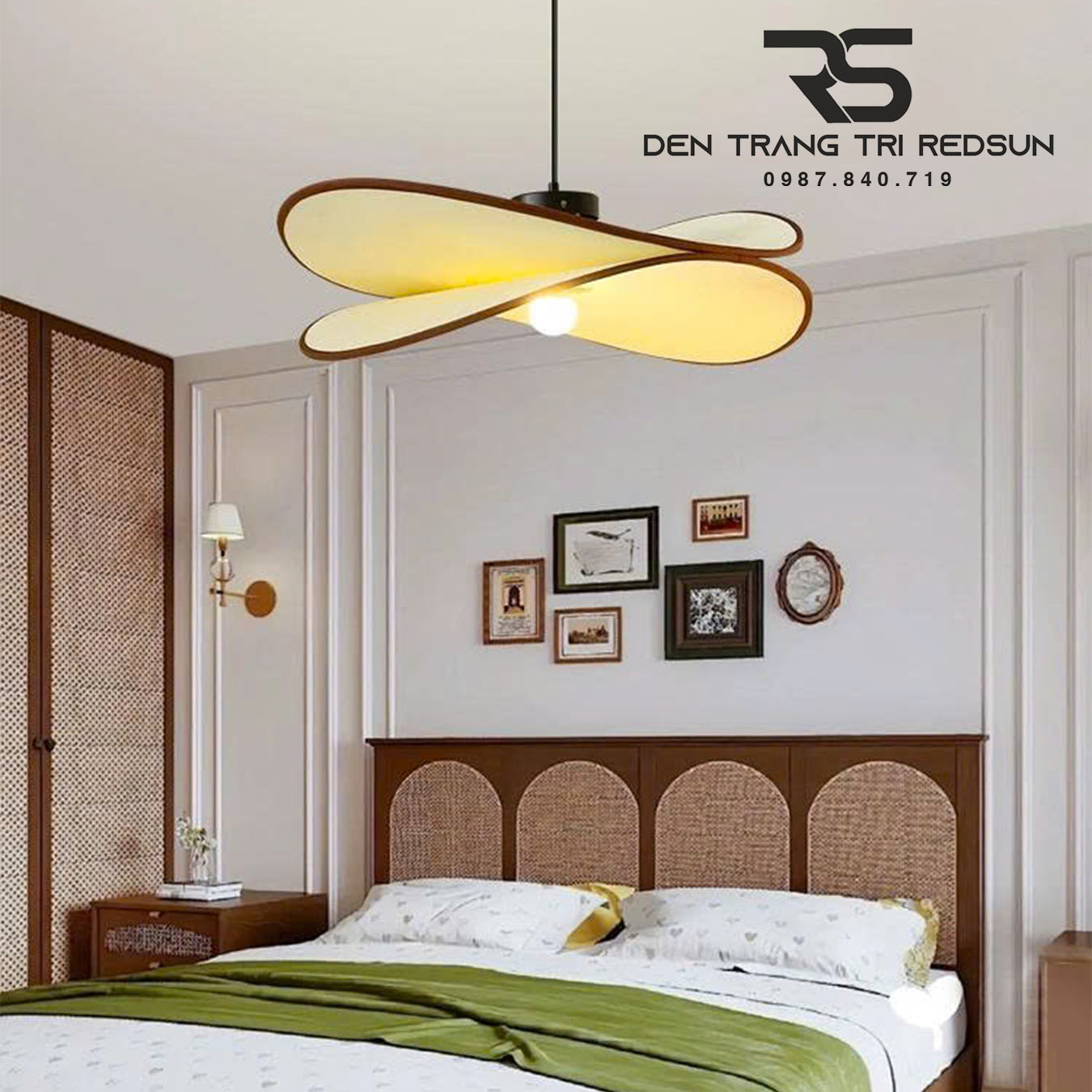 Đèn Thả Hiện Đại Phong Cách Nhật Bản Wabi-sabi Chất Liệu Vải CDT-T068