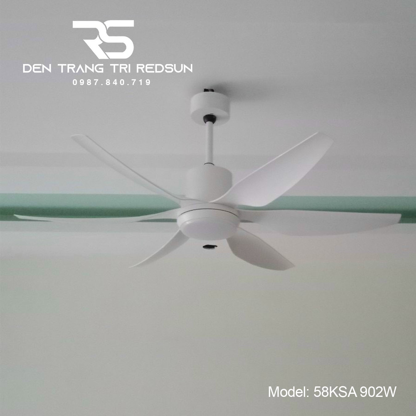 Quạt Trần Đèn Trang Trí Phòng Khách, Phòng Ngủ - 58KSA 902W