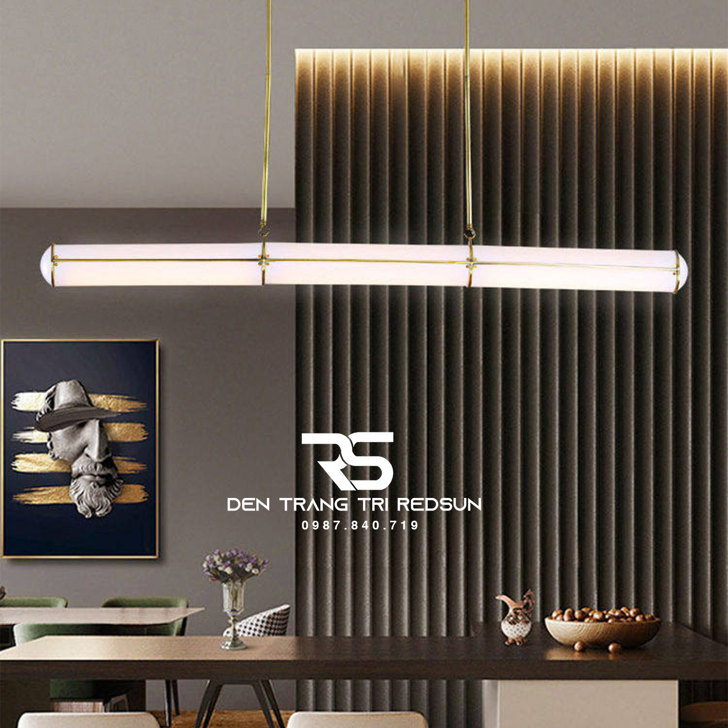 Đèn Thả Bàn Ăn, Bàn Đảo Hiện Đại Hình Ống Phong Cách Italia DC-T119