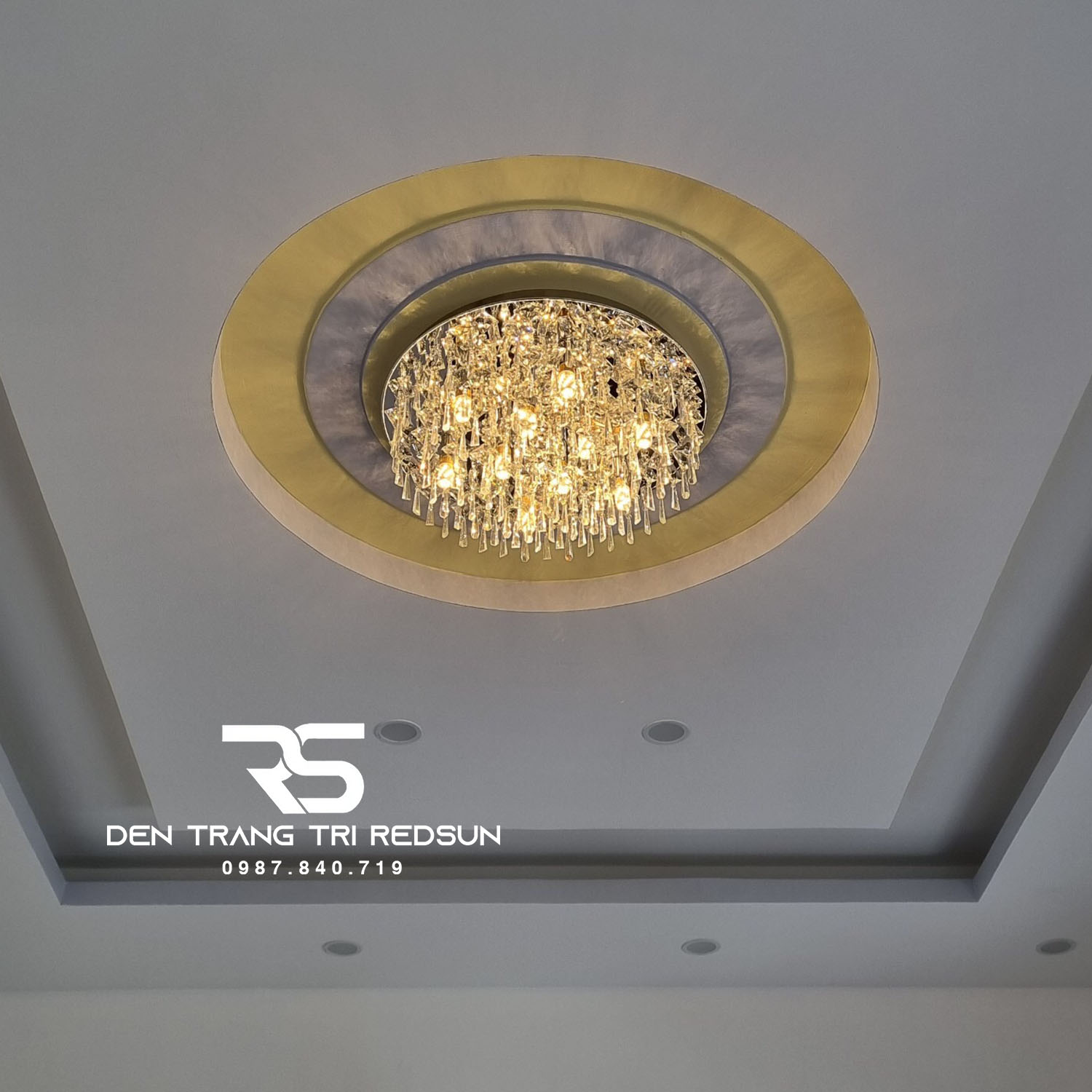 Đèn Mâm Pha Lê Ốp Trần Phòng Khách, Phòng Ngủ, Khách Sạn, Nhà Hàng Cao Cấp Phong Cách Hiện Đại OTPL1022