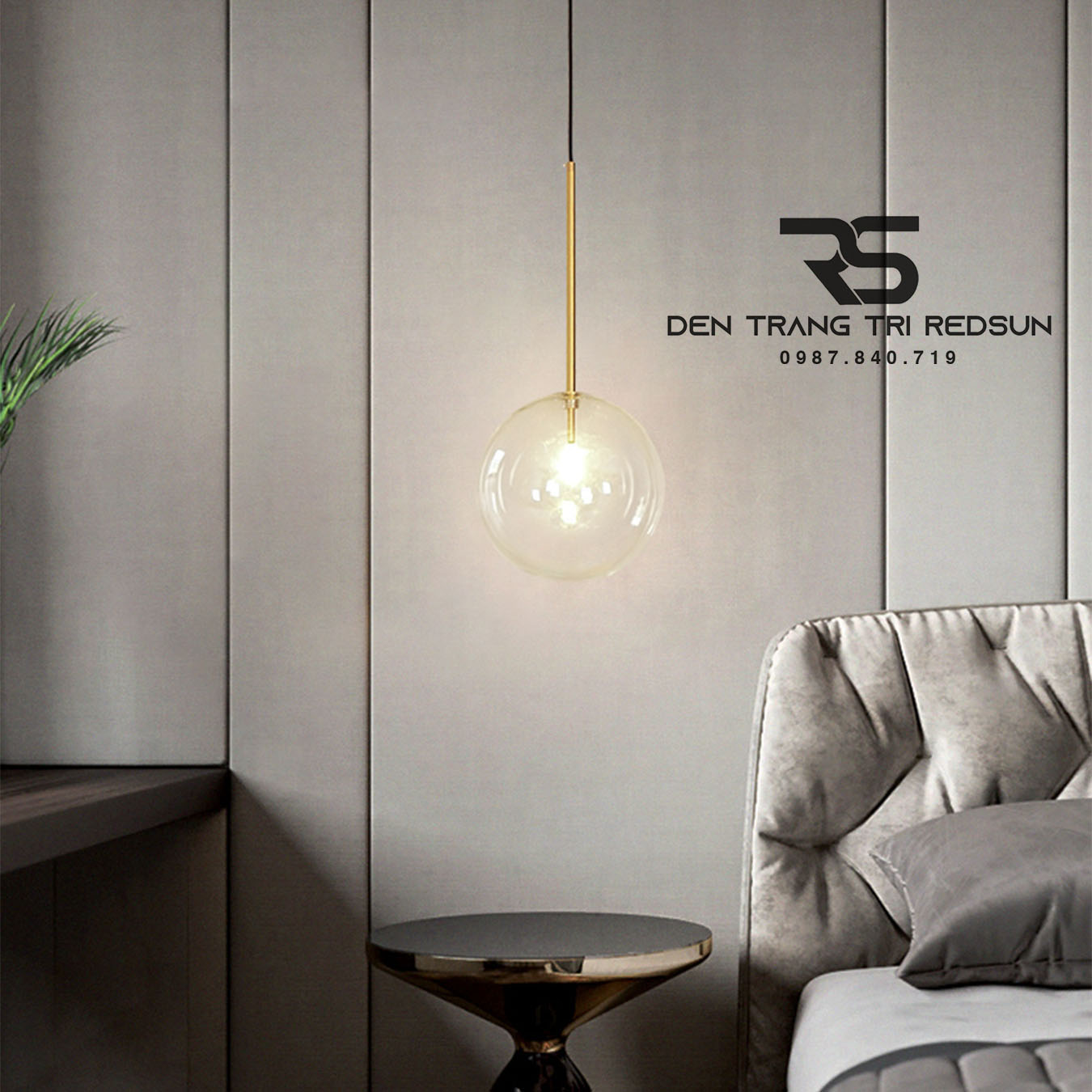 Đèn Thả Trần Hiện Đại Lắp Bàn Ăn, Quán Cà Phê Choá Thuỷ Tinh Phong Cách Bắc Âu CDT-T069