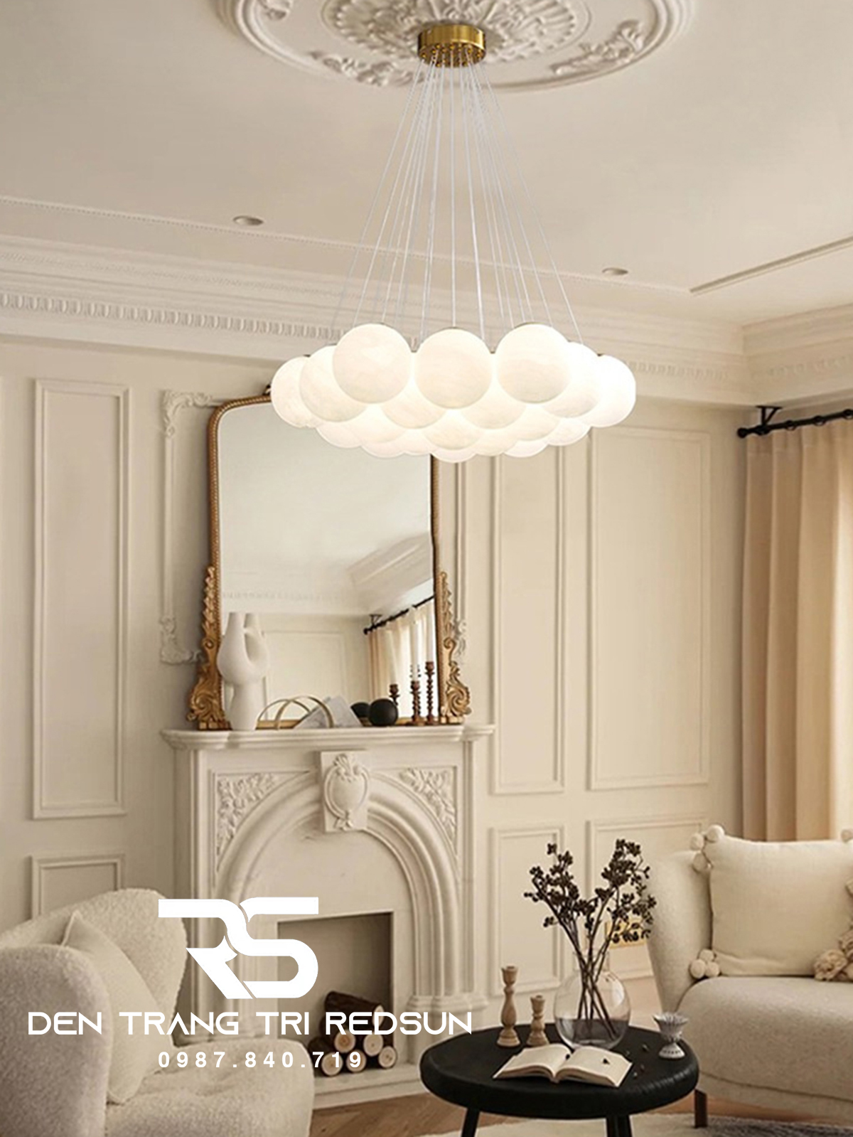 Đèn Chùm Phòng Khách Hiện Đại Bắc Âu Bong Bóng DC-L057