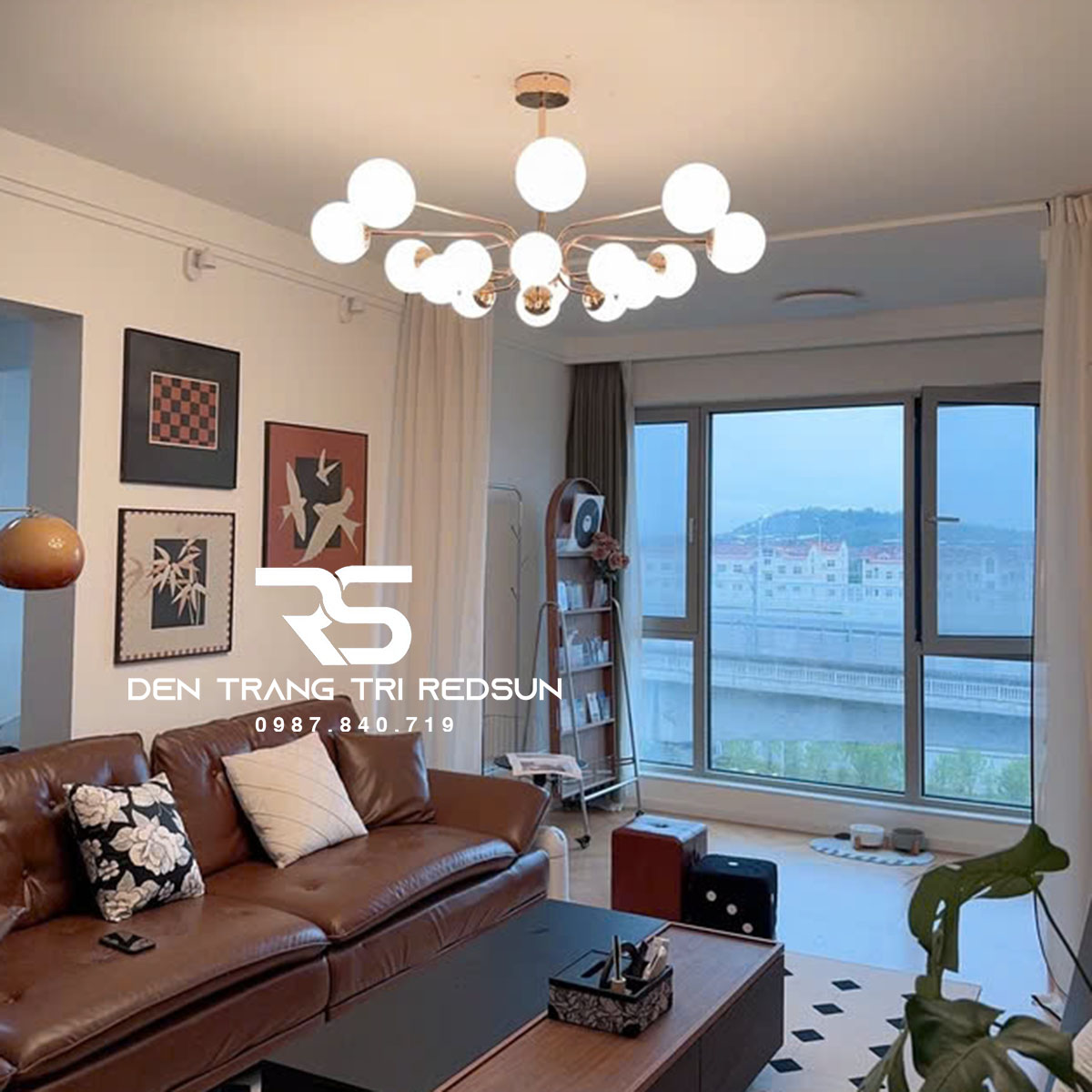 Đèn Chùm Phòng Khách Hiện Đại Chao Thuỷ Tinh N8041/16