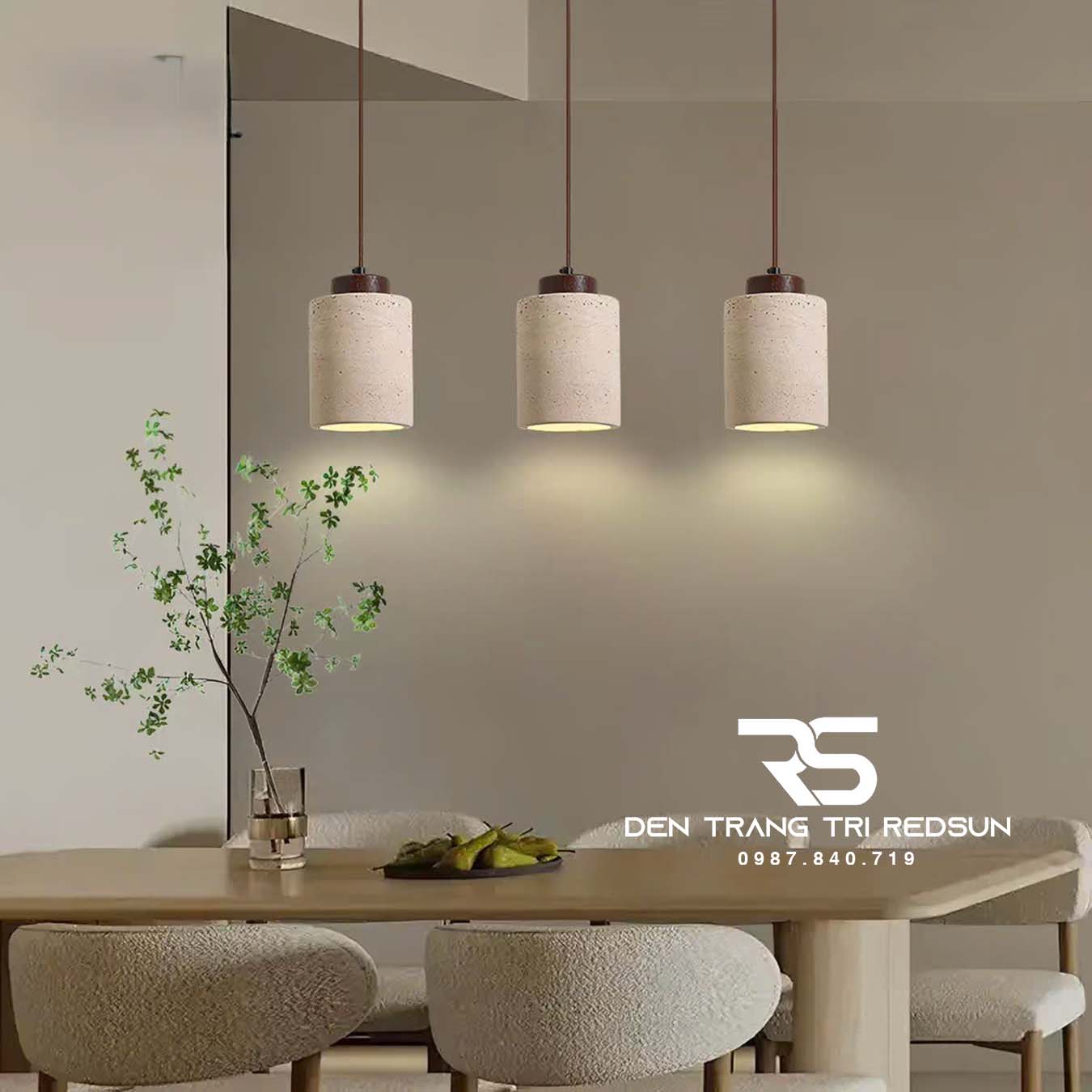 Đèn Thả Bàn Ăn, Bàn Đảo, Phòng Ngủ Hiện Đại Phong Cách Nhật Bản Wabi-sabi CDT-T086