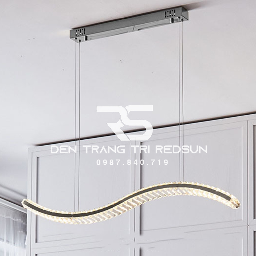 Đèn Thả Pha Lê Bàn Ăn, Bàn Đảo Hiện Đại TPL039