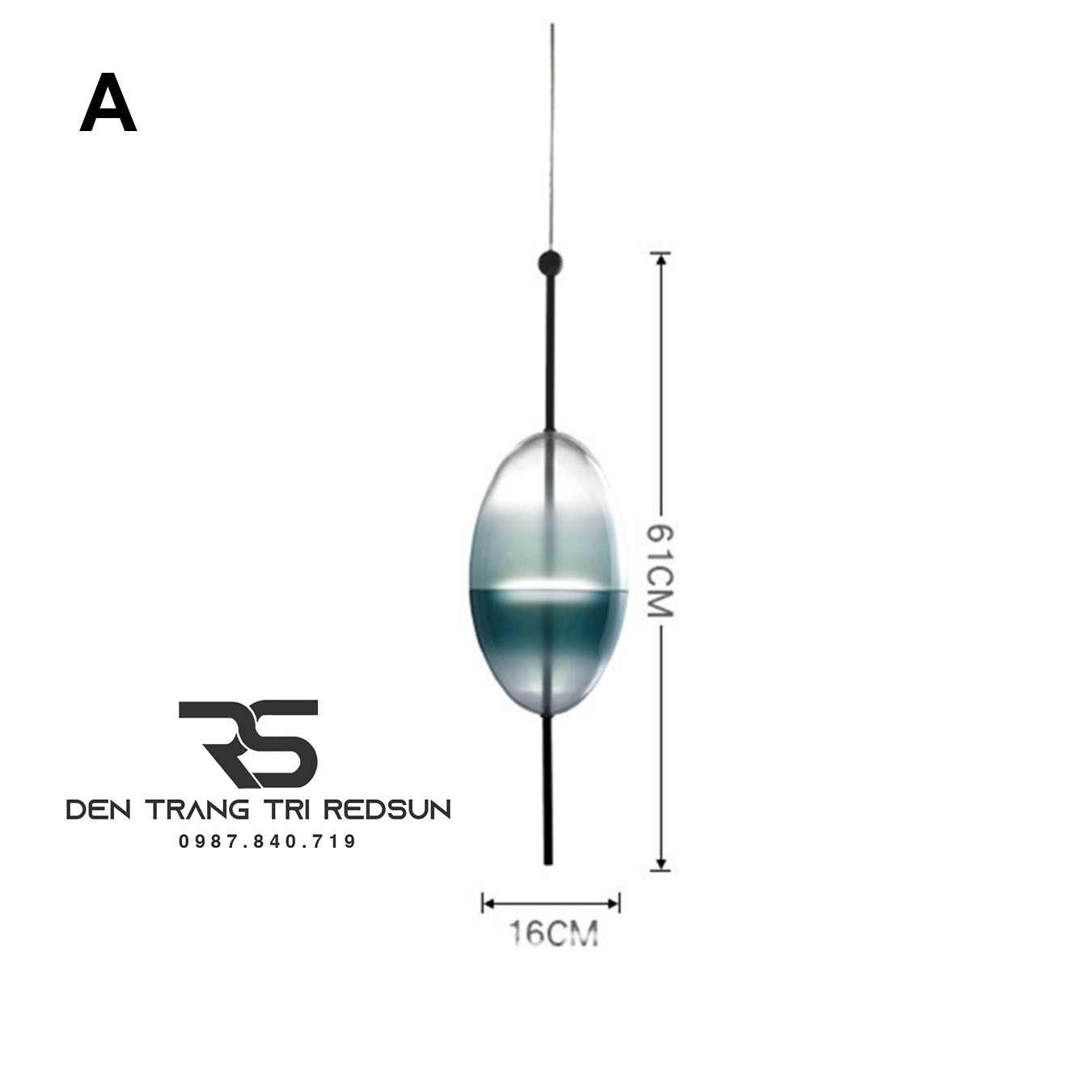 Đèn Thả Phòng Khách, Phòng Ngủ, Bàn Ăn Phong Cách Bắc Âu Hiện Đại Chao Thủy Tinh CDT-T073