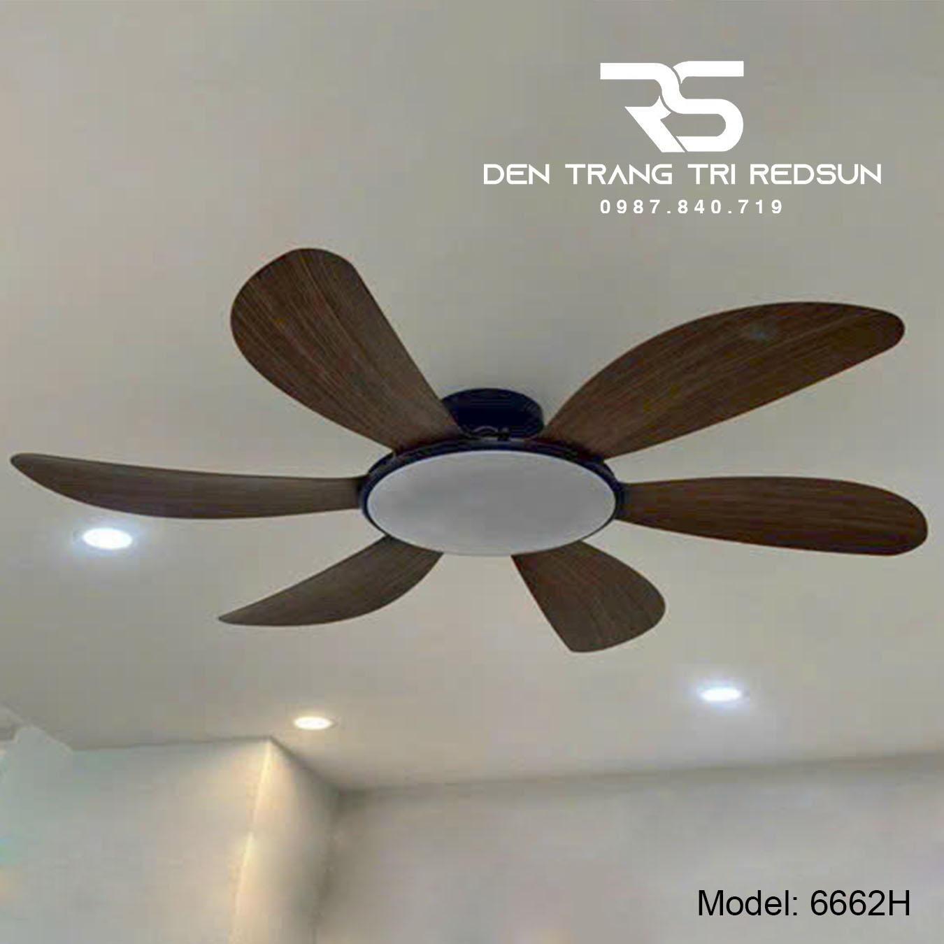 Quạt Trần Đèn Trang Trí Phòng Khách, Phòng Ngủ - 6662H