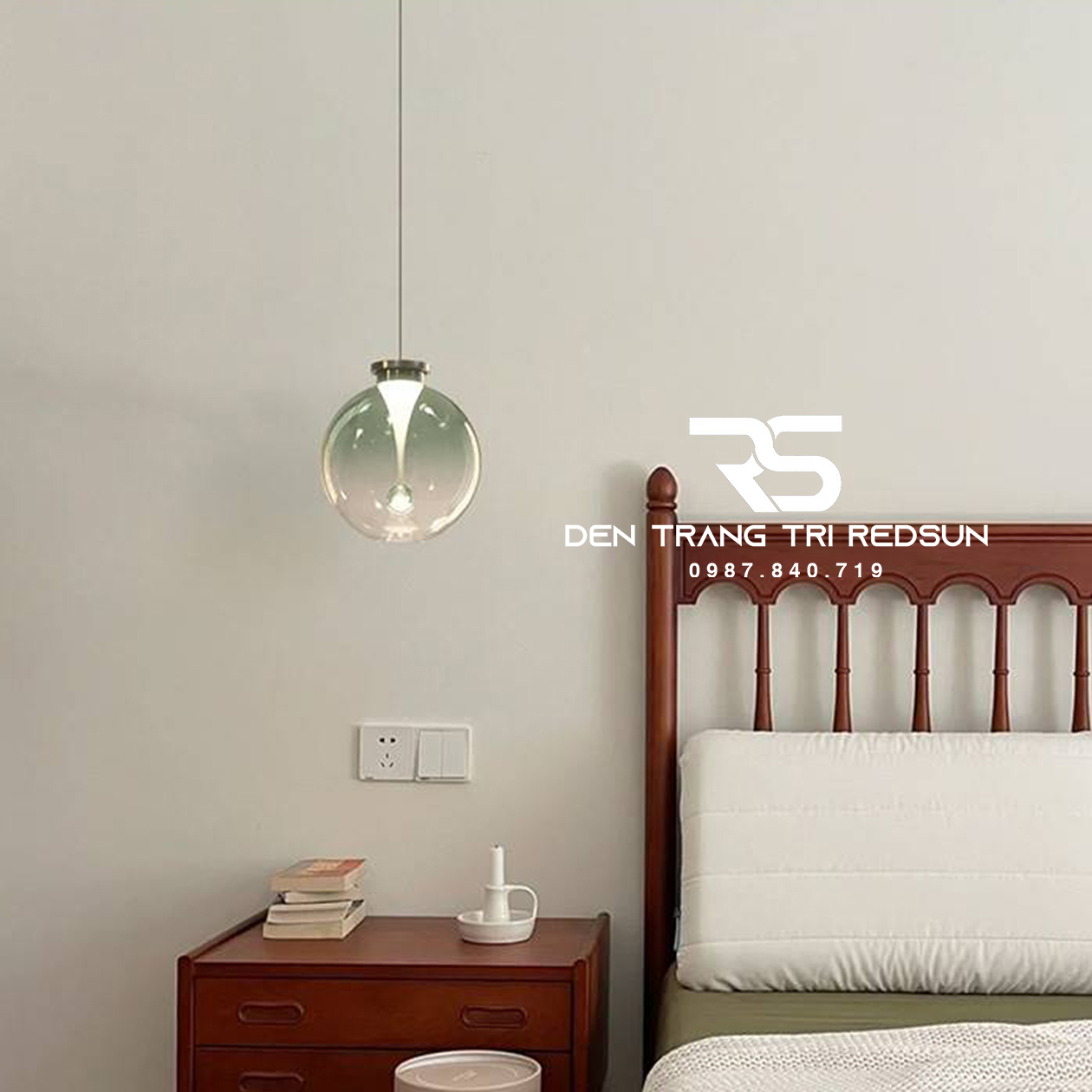 Đèn Thả Trần Phòng Ăn, Phòng Ngủ Phong Cách Bắc Âu Hiện Đại Cầu Thủy Tinh Hình Giọt Nước CDT-T070