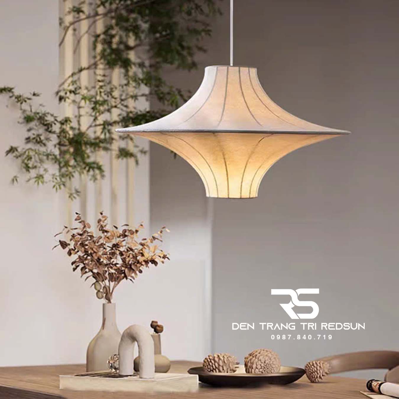 Đèn Thả Trần Phòng Khách, Phòng Ăn, Phòng Ngủ Hiện Đại Phong Cách Nhật Bản Wabi-sabi CDT-T085