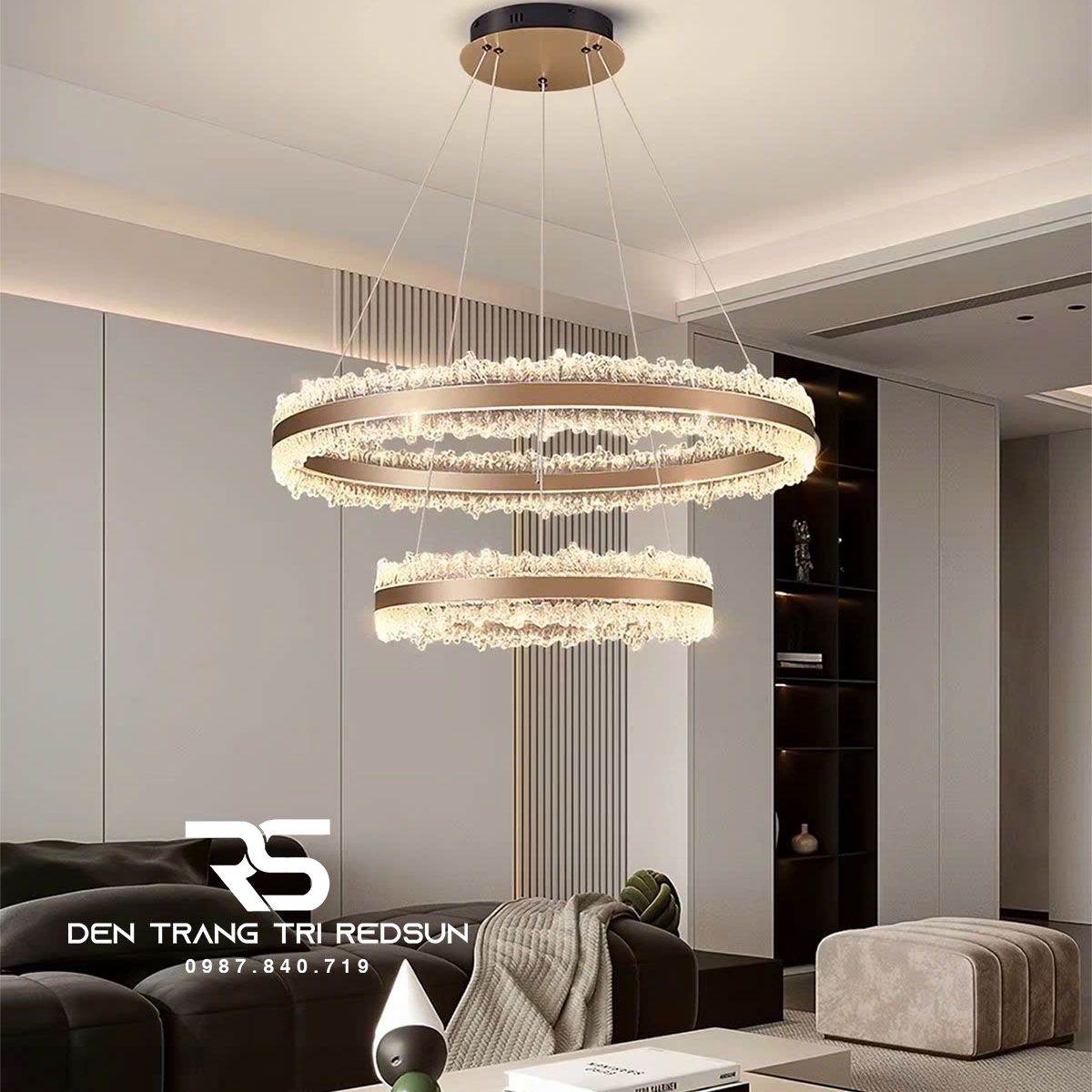 Đèn Thả Phòng Khách, Phòng Ngủ, Bàn Ăn Hiện Đại Phong Cách Bắc Âu Dáng Tròn DC-L063