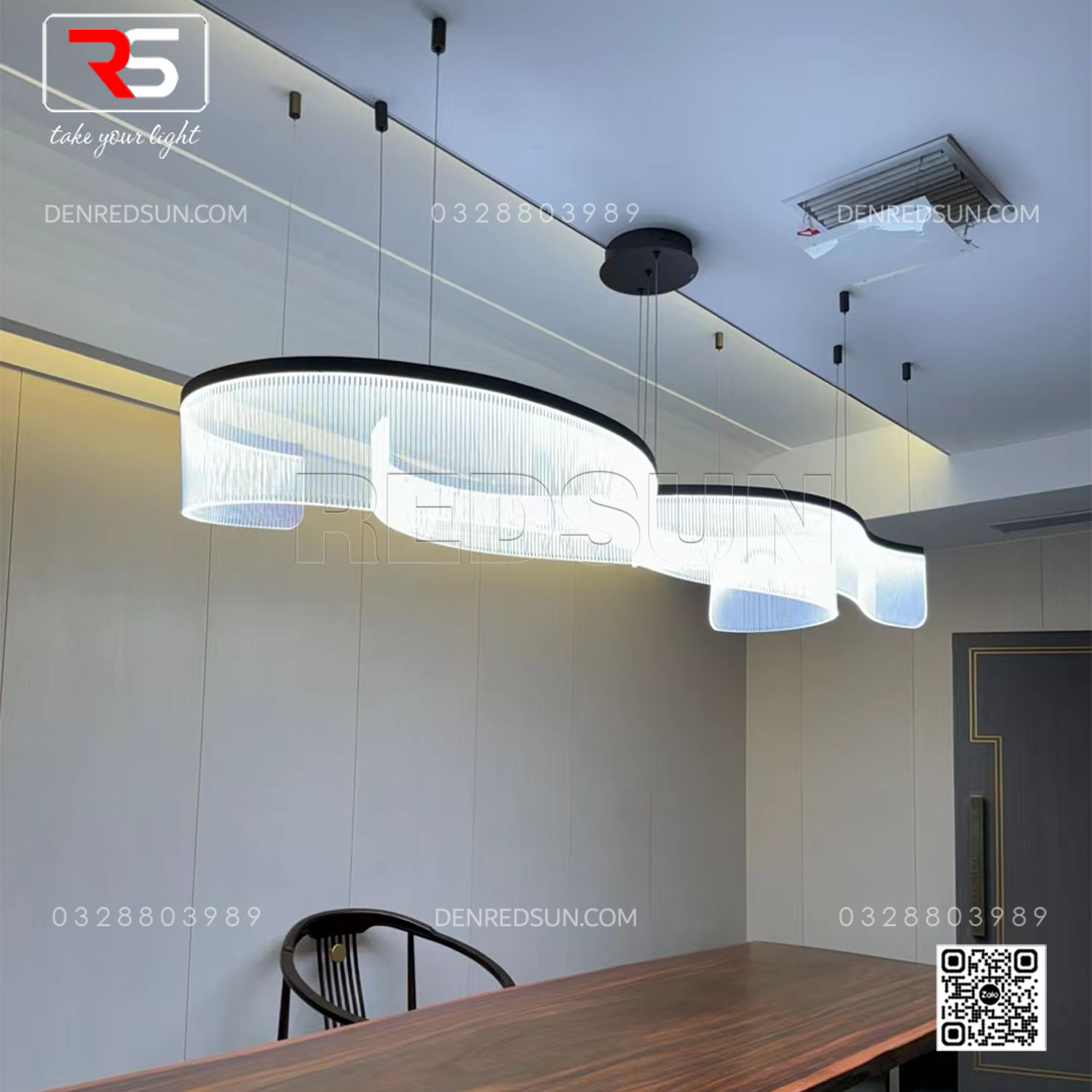 Đèn Thả Dải Lụa Cao Cấp Lắp Phòng Khách, Phòng Ăn, Sảnh Khách Sạn Phong Cách Bắc Âu Hiện Đại MA05807PB-001-DZ4