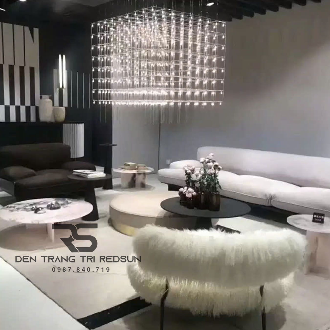 Đèn Chùm Lắp Thông Tầng, Sảnh Khách Sạn Phong Cách Bắc Âu Hiện Đại Bầu Trời Đầy Sao DC-T086