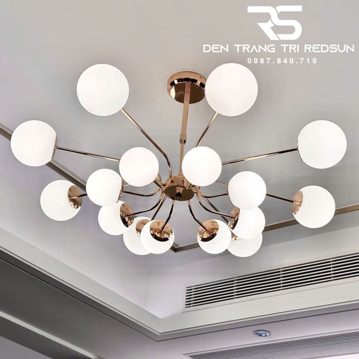 Đèn Chùm Phòng Khách Hiện Đại Chao Thuỷ Tinh N8041/16