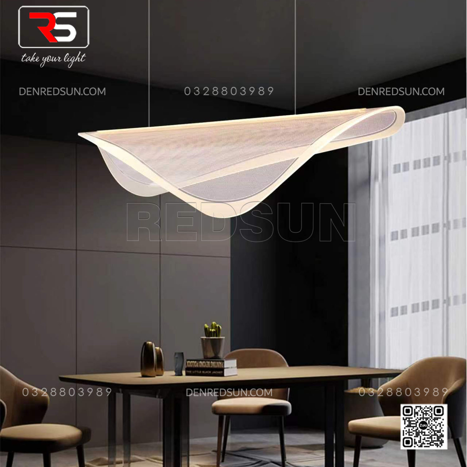 Đèn Thả Lá Lắp Bàn Ăn, Bàn Đảo Phong Cách Bắc Âu Hiện Đại Chất Liệu Acrylic Cao Cấp MA05876P-001