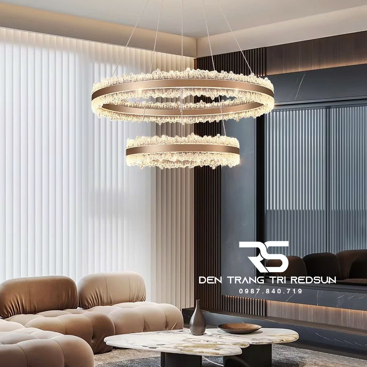 Đèn Thả Phòng Khách, Phòng Ngủ, Bàn Ăn Hiện Đại Phong Cách Bắc Âu Dáng Tròn DC-L063
