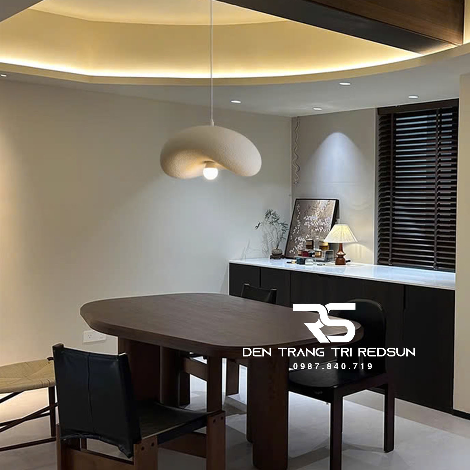 Đèn Thả Trần Phòng Khách, Phòng Ăn, Phòng Ngủ Hiện Đại Phong Cách Nhật Bản Wabi-sabi CDT-T074