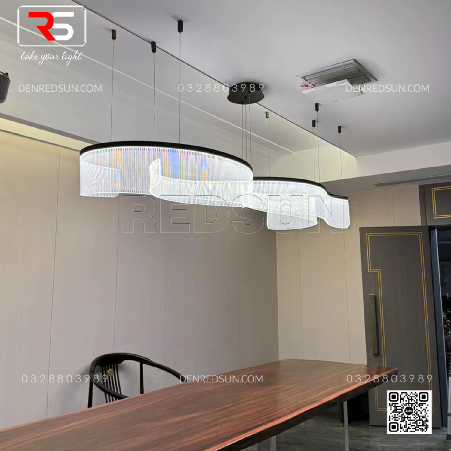 Đèn Thả Dải Lụa Cao Cấp Lắp Phòng Khách, Phòng Ăn, Sảnh Khách Sạn Phong Cách Bắc Âu Hiện Đại MA05807PB-001-DZ4