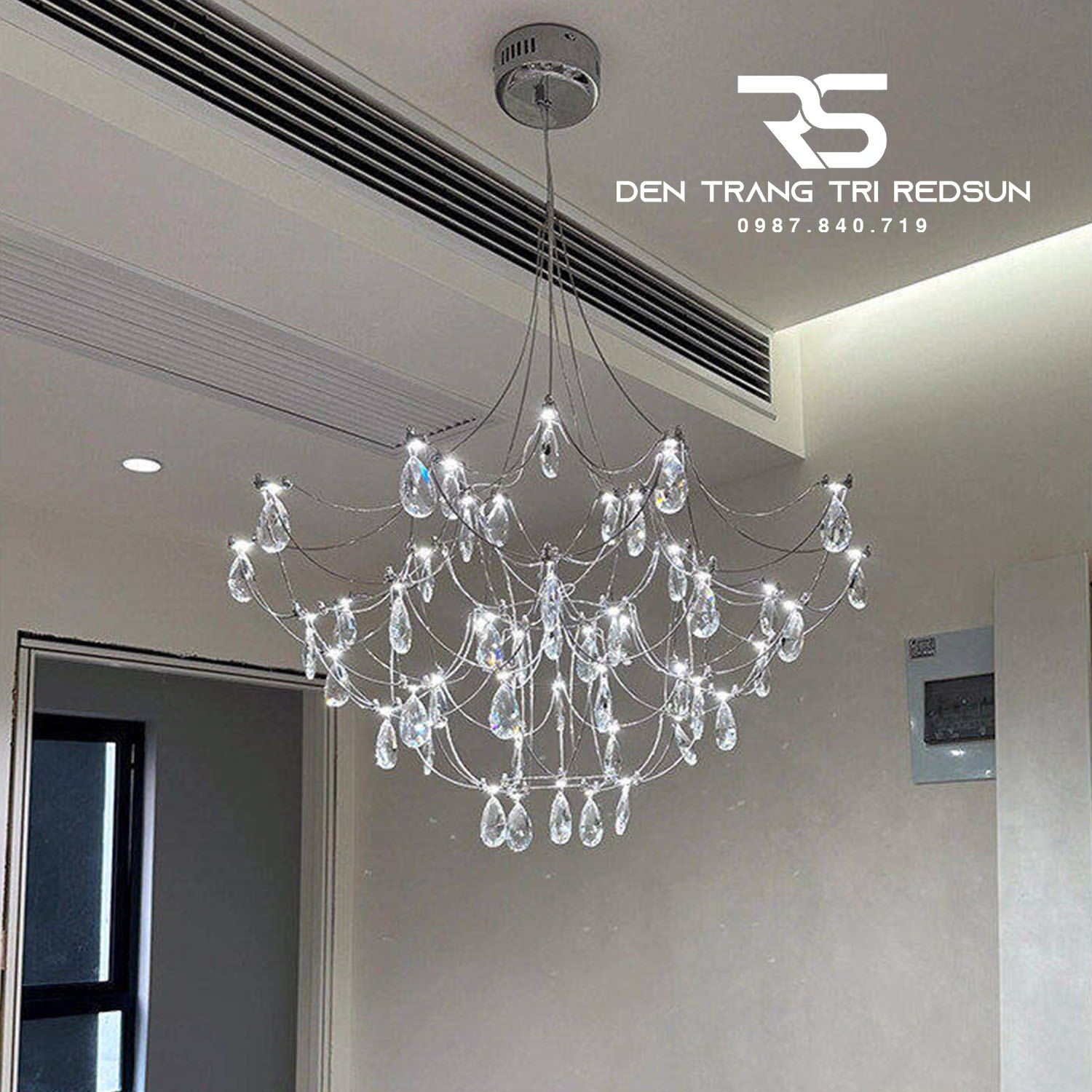 Đèn Chùm Mạng Nhện Lắp Phòng Khách, Phòng Ăn, Biệt Thự Phong Cách Hiện Đại DC-T121