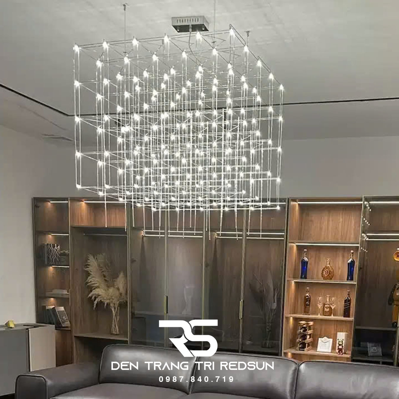 Đèn Chùm Lắp Thông Tầng, Sảnh Khách Sạn Phong Cách Bắc Âu Hiện Đại Bầu Trời Đầy Sao DC-T086