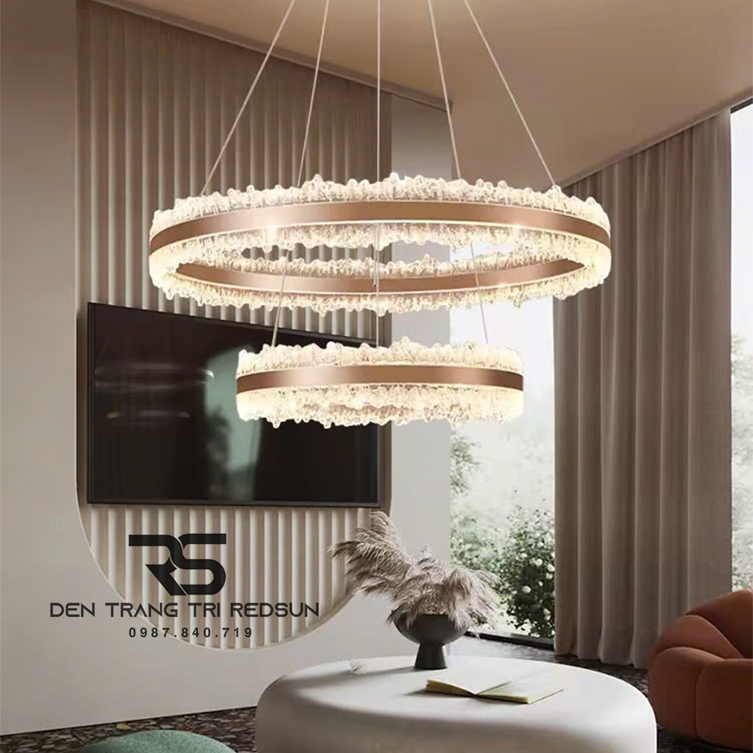 Đèn Thả Phòng Khách, Phòng Ngủ, Bàn Ăn Hiện Đại Phong Cách Bắc Âu Dáng Tròn DC-L063