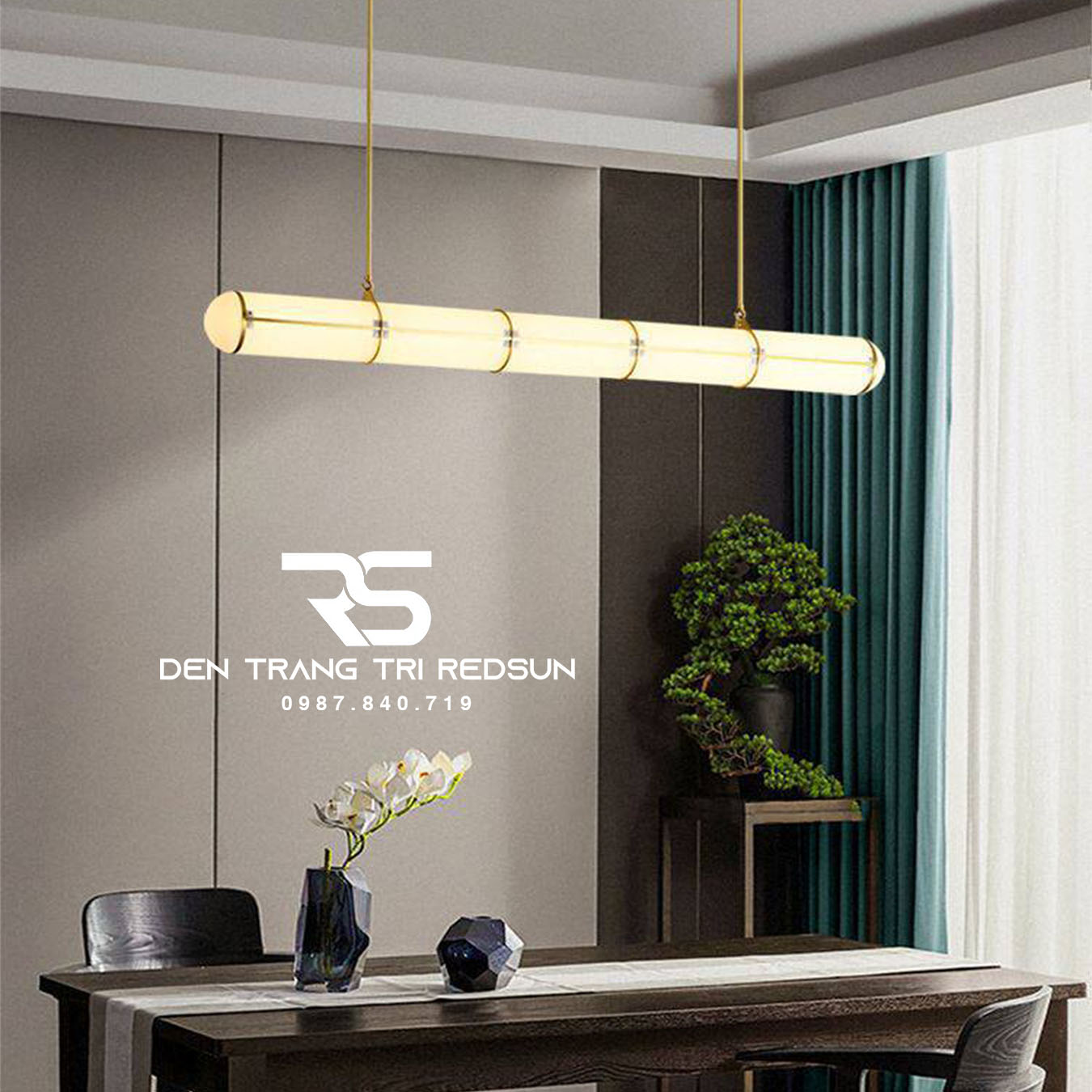 Đèn Thả Bàn Ăn, Bàn Đảo Hiện Đại Hình Ống Phong Cách Italia DC-T119