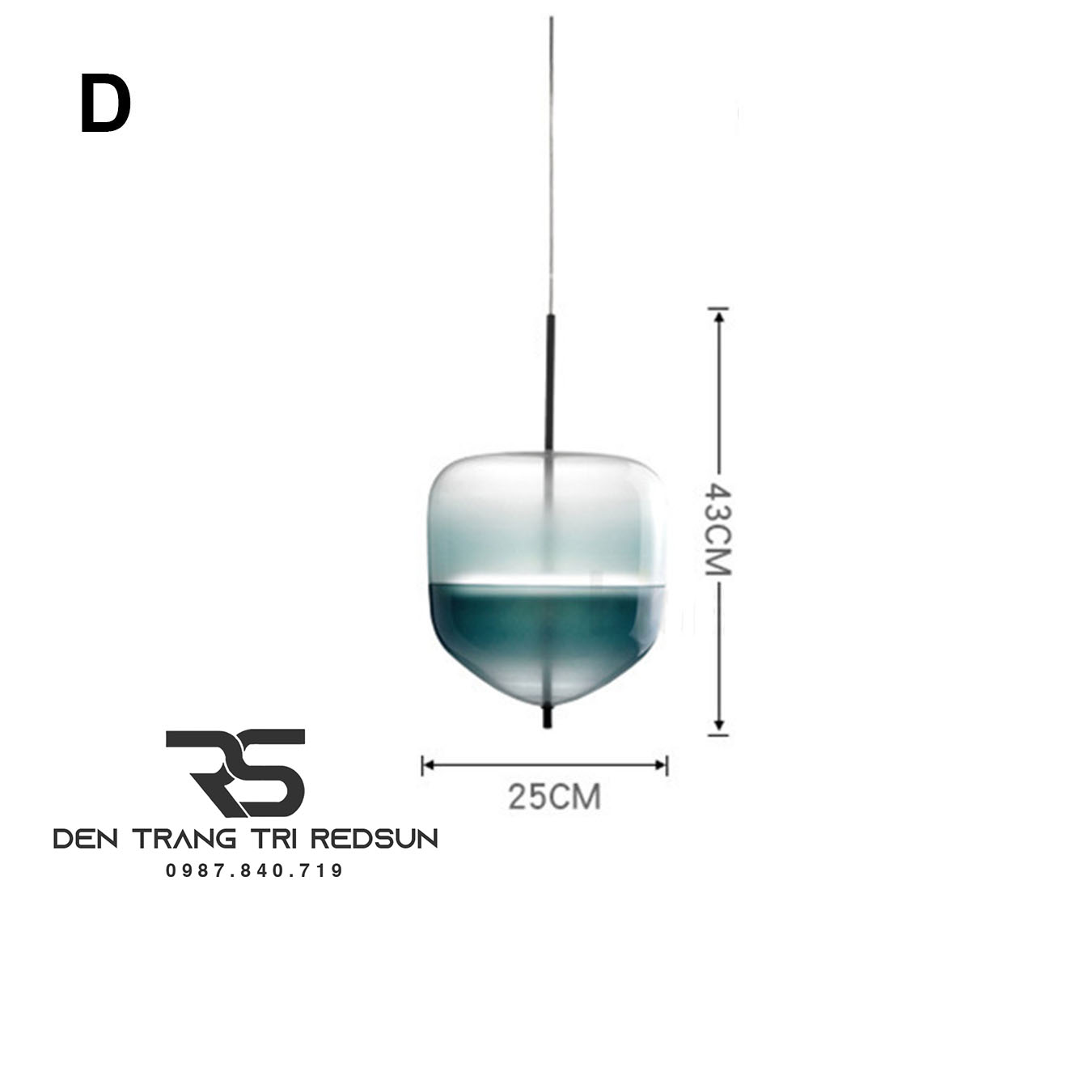 Đèn Thả Phòng Khách, Phòng Ngủ, Bàn Ăn Phong Cách Bắc Âu Hiện Đại Chao Thủy Tinh CDT-T073