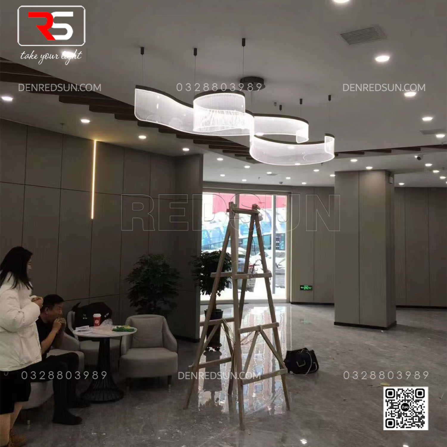 Đèn Thả Dải Lụa Cao Cấp Lắp Phòng Khách, Phòng Ăn, Sảnh Khách Sạn Phong Cách Bắc Âu Hiện Đại MA05807PB-001-DZ4