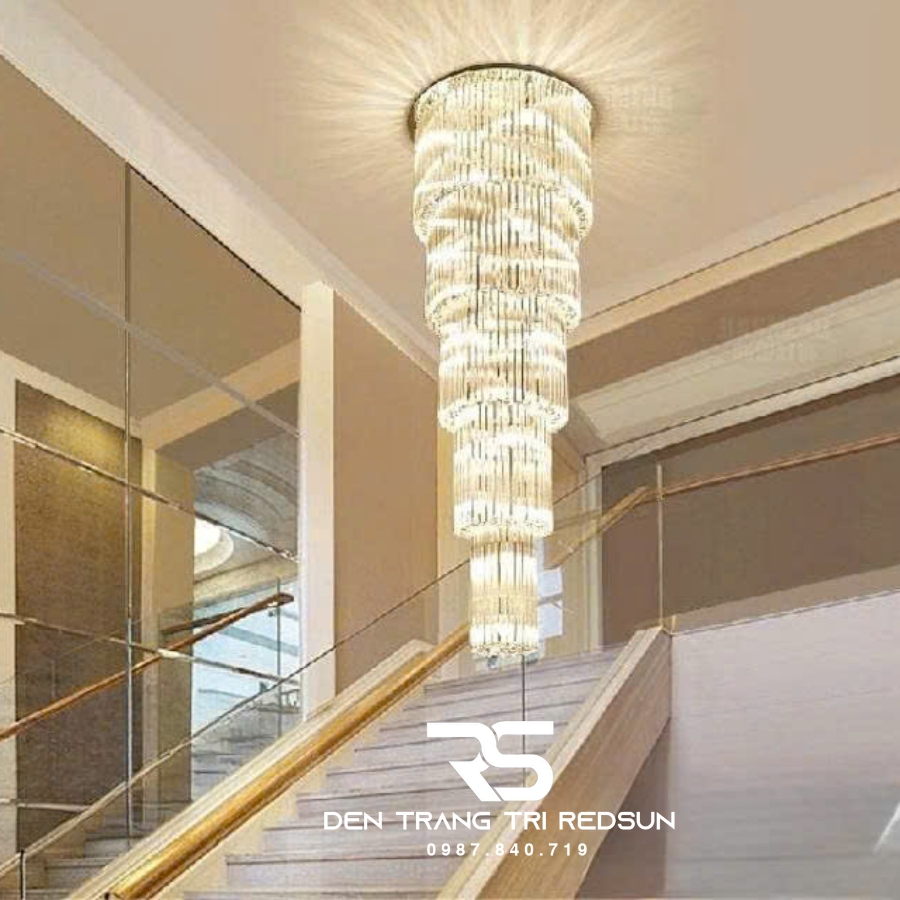 Đèn Mâm Pha Lê Ốp Trần Phòng Khách Hiện Đại M9168