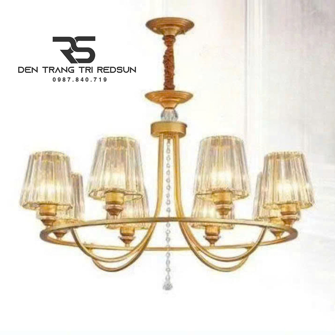 Đèn Chùm Phòng Khách Tân Cổ Điển Chao Pha Lê DC-C9906