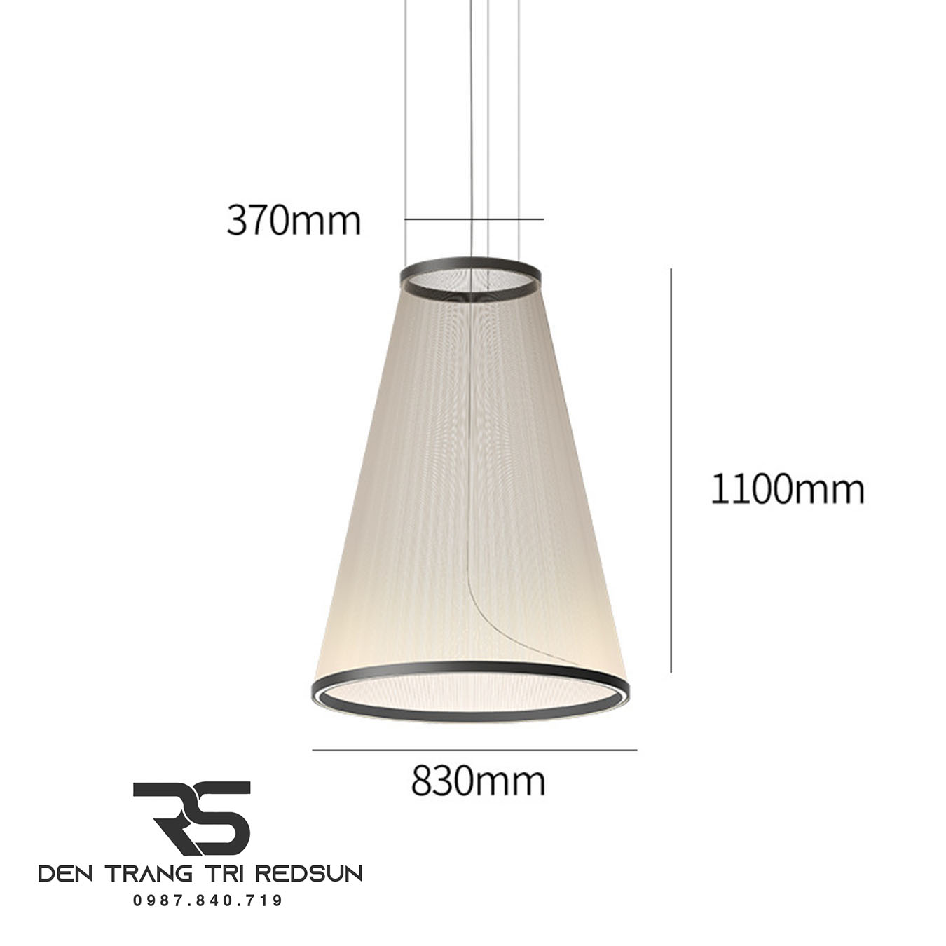 Đèn Lồng Thả Bắc Âu Hiện Đại Lắp Phòng Khách, Thông Tầng, Cầu Thang Dáng Hình Nón DC-T115 (Dáng A)