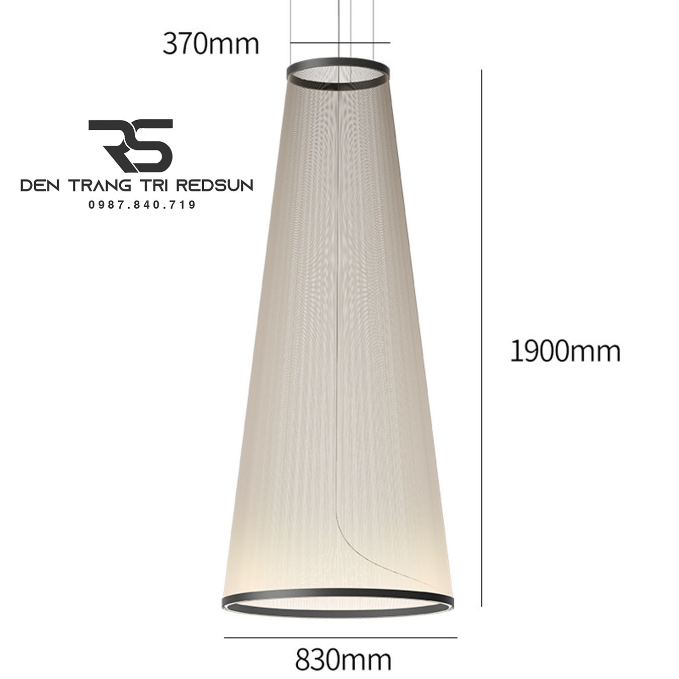 Đèn Lồng Thả Bắc Âu Hiện Đại Lắp Phòng Khách, Thông Tầng, Cầu Thang Dáng Hình Nón DC-T115 (Dáng A)