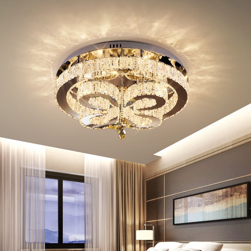 Đèn Mâm Pha Lê Ốp Trần Phòng Khách Hiện Đại M9247