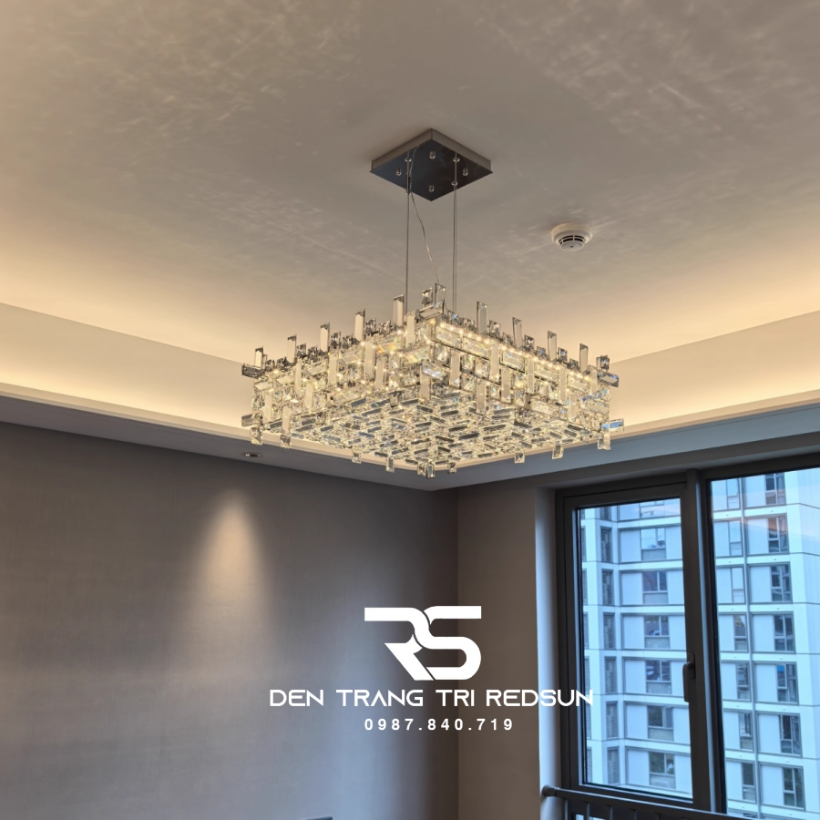 Đèn Chùm Trang Trí Phòng Khách, Sảnh Chờ, Phòng Ăn Chất Liệu Pha Lê Phong Cách Italia DCP-002