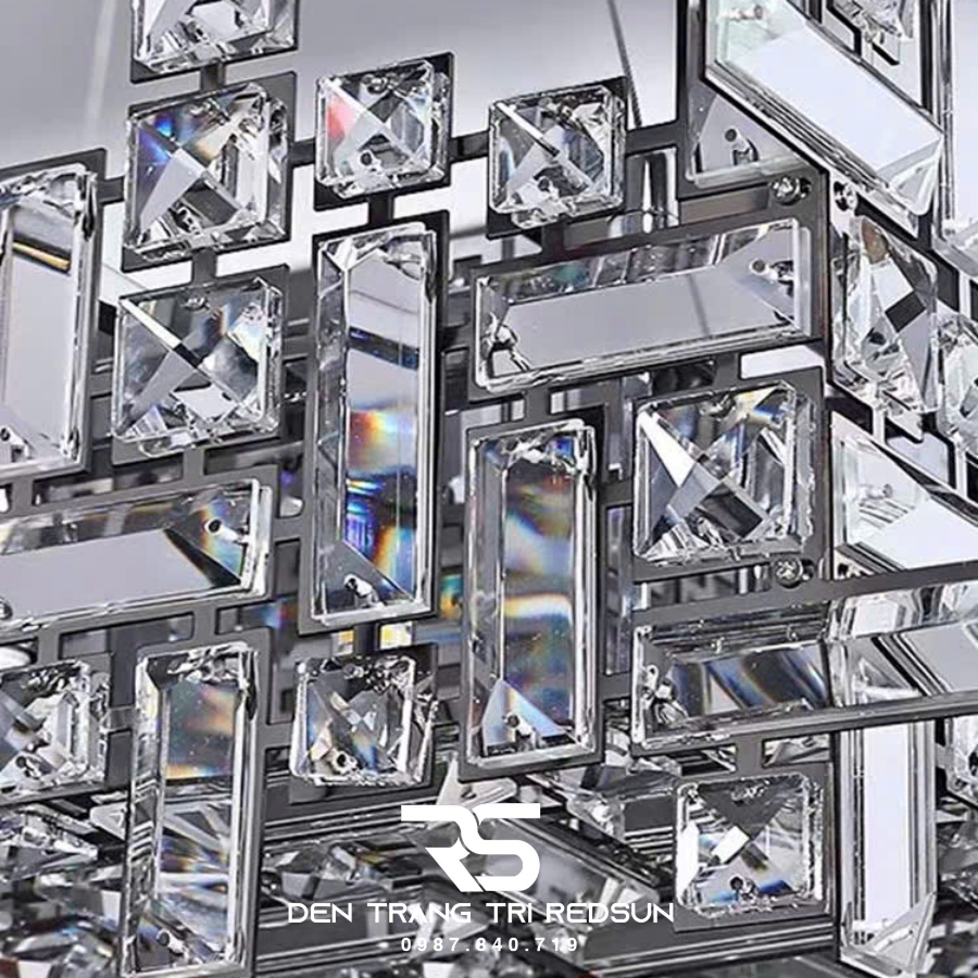 Đèn Chùm Trang Trí Phòng Khách, Sảnh Chờ, Phòng Ăn Chất Liệu Pha Lê Phong Cách Italia DCP-002