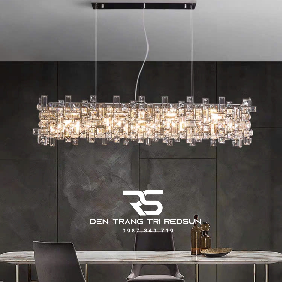 Đèn Chùm Trang Trí Phòng Khách, Sảnh Chờ, Phòng Ăn Chất Liệu Pha Lê Phong Cách Italia DCP-002