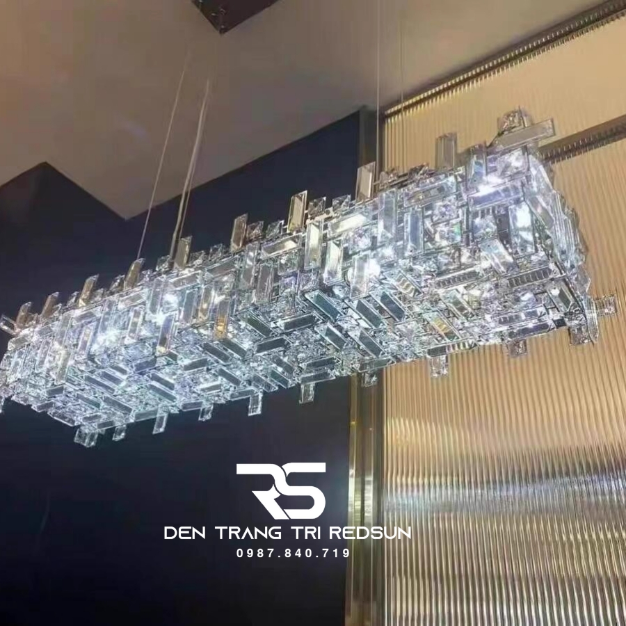 Đèn Chùm Trang Trí Phòng Khách, Sảnh Chờ, Phòng Ăn Chất Liệu Pha Lê Phong Cách Italia DCP-002