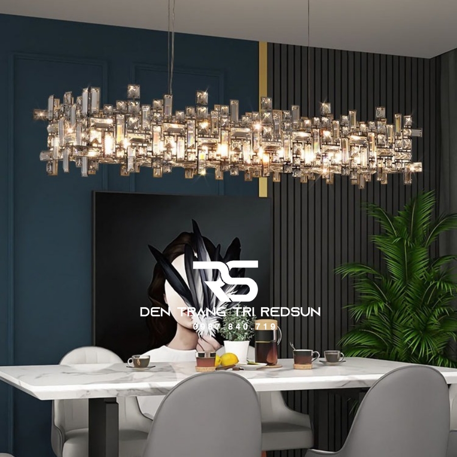 Đèn Chùm Trang Trí Phòng Khách, Sảnh Chờ, Phòng Ăn Chất Liệu Pha Lê Phong Cách Italia DCP-002