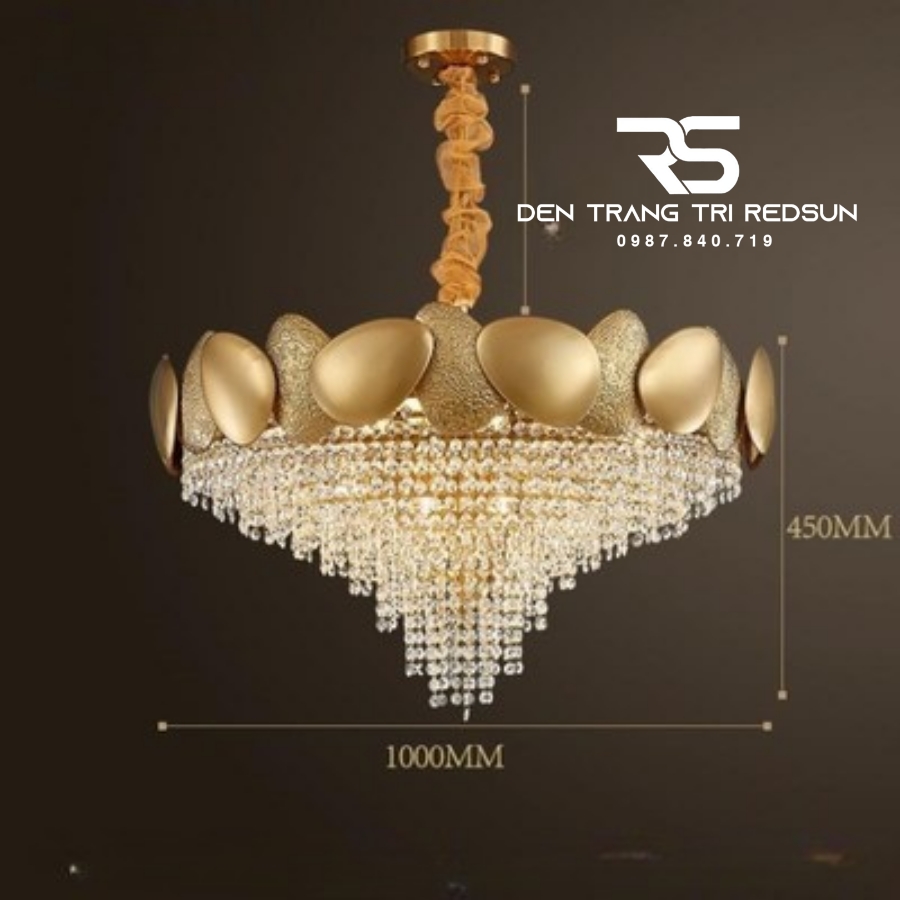 Đèn Chùm Trang Trí Phòng Khách, Sảnh Chờ, Phòng Ăn, Phòng Ngủ Chất Liệu Pha Lê  DCP-005