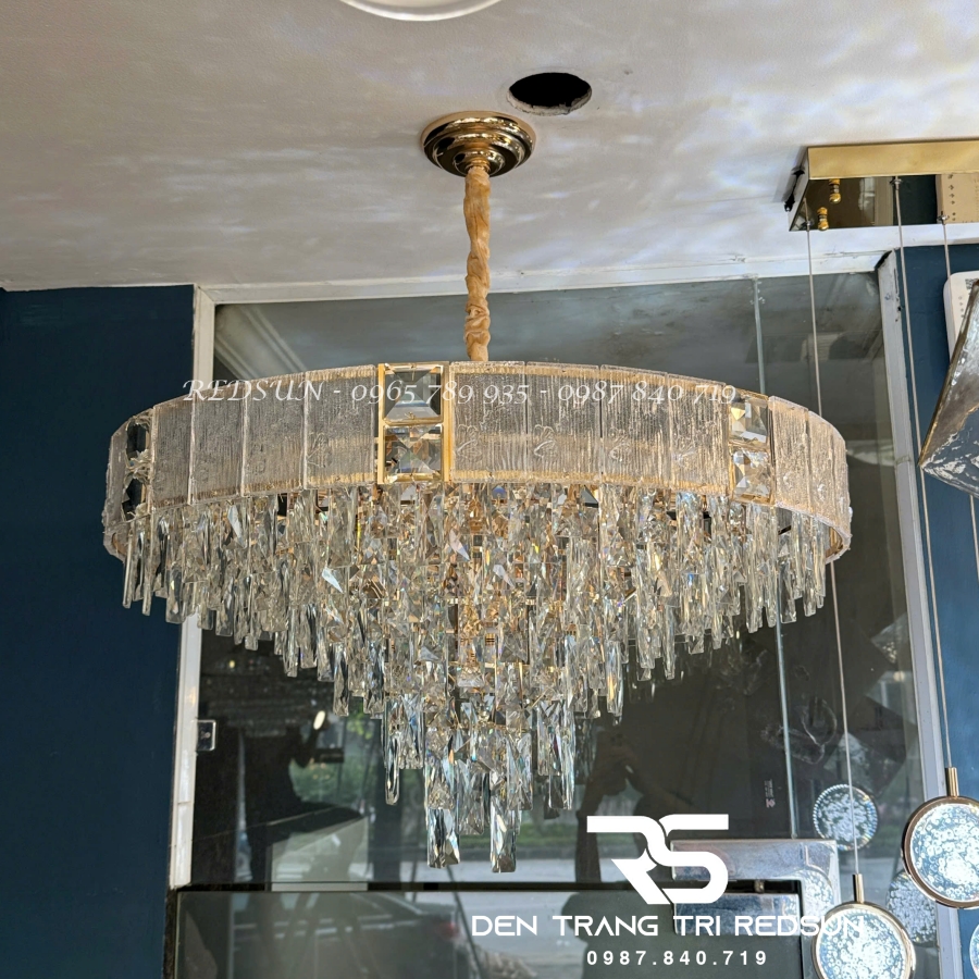 Đèn Chùm Trang Trí Phòng Khách, Sảnh Chờ, Phòng Ăn, Phòng Ngủ Chất Liệu Pha Lê Phong Cách Bắc Âu DCP-011