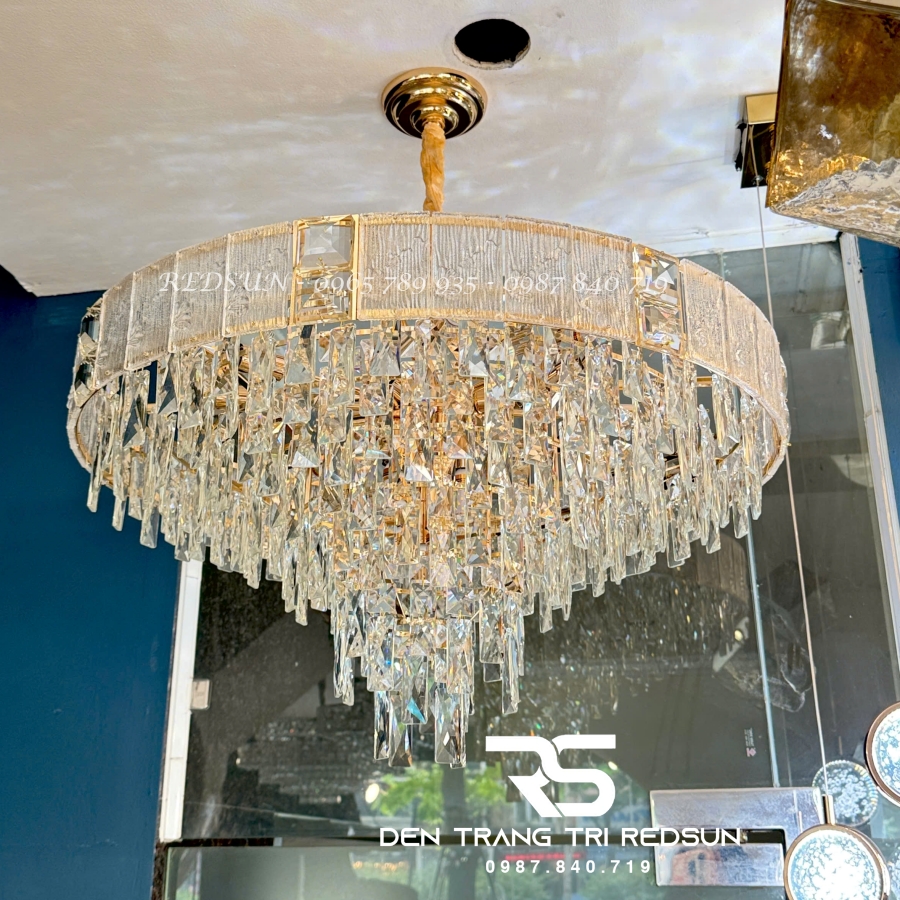 Đèn Chùm Trang Trí Phòng Khách, Sảnh Chờ, Phòng Ăn, Phòng Ngủ Chất Liệu Pha Lê Phong Cách Bắc Âu DCP-011