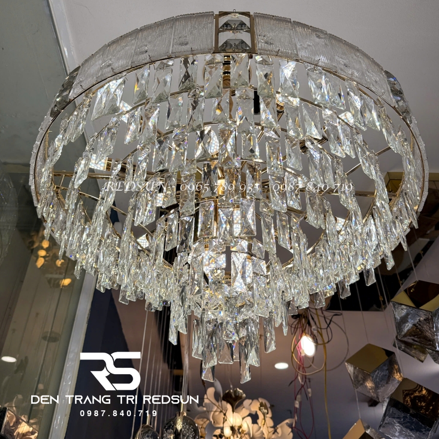Đèn Chùm Trang Trí Phòng Khách, Sảnh Chờ, Phòng Ăn, Phòng Ngủ Chất Liệu Pha Lê Phong Cách Bắc Âu DCP-011
