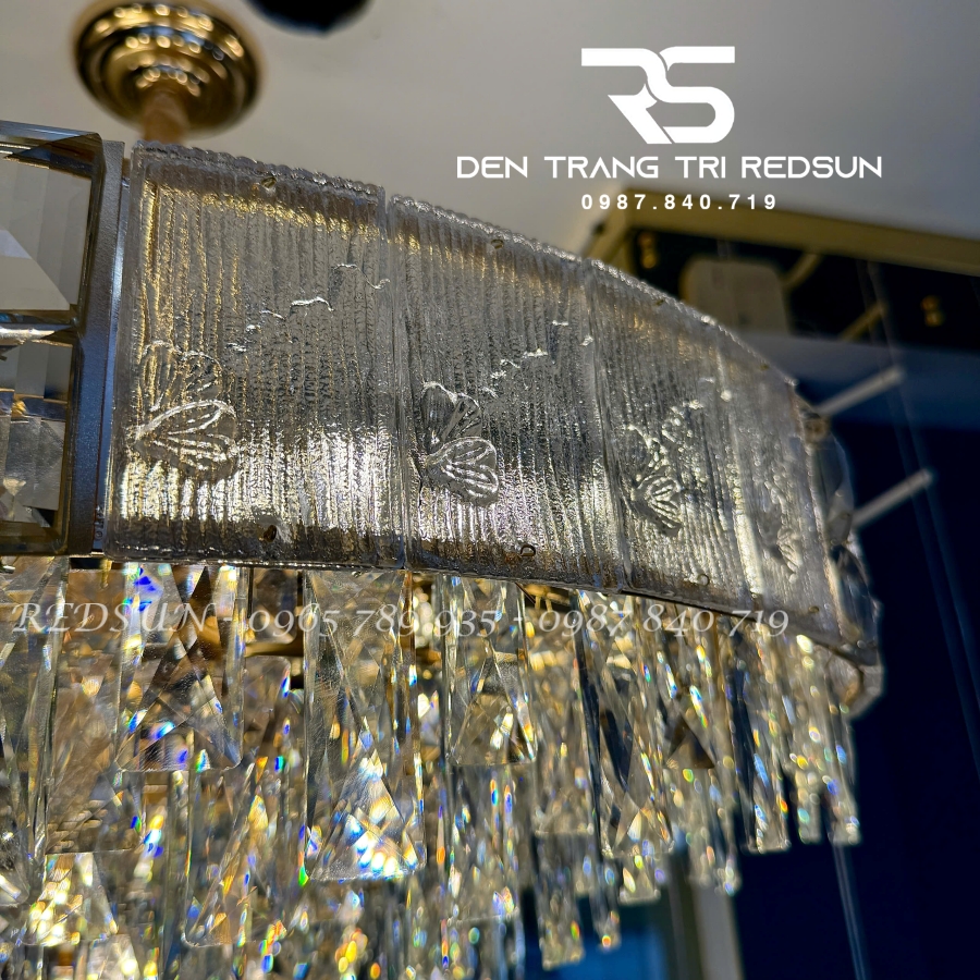 Đèn Chùm Trang Trí Phòng Khách, Sảnh Chờ, Phòng Ăn, Phòng Ngủ Chất Liệu Pha Lê Phong Cách Bắc Âu DCP-011