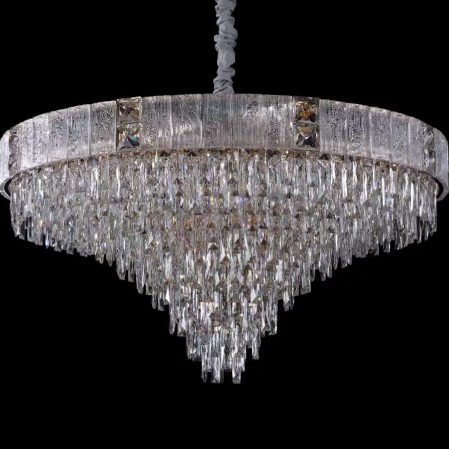 Đèn Chùm Trang Trí Phòng Khách, Sảnh Chờ, Phòng Ăn, Phòng Ngủ Chất Liệu Pha Lê Phong Cách Bắc Âu DCP-011